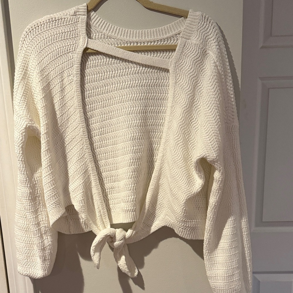 Hollister White Knit Sweater